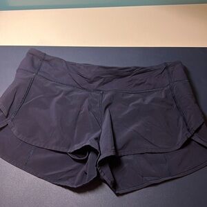 Navy Lululemon speed up shorts 2”